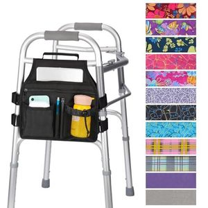 supregear Looprek Tas, lichtgewicht Wandelaar Tas Organisator Zak Tote met Handvat Multifunctioneel Walker Zij Tas Accessoire voor de Meeste Walker met Zijbalk, Eenvoudig te Installeren, Zwart