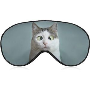 Grappig dier kat slaap oogmasker voor mannen vrouwen tieners kinderen, nacht slaap oogschaduw cover comfort voor reizen yoga dutje
