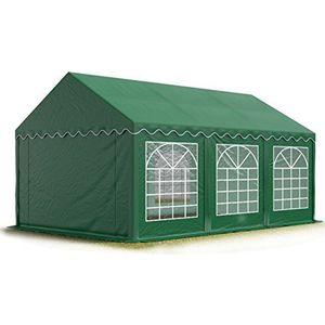 Partytent feesttent 3x6 m tuinpaviljoen -tent PVC 700 N zeil in donkergroen waterdicht