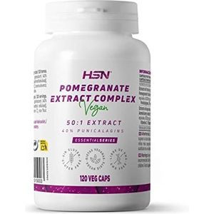 Granaatappelextract - Punica granatum - 1000 MG HSN | 120 plantencapsules 40% punicalagine - equivalentie vrucht 5000 MG per dagelijkse dosering 50 keer geconcentreerd | niet-GMO, veganistisch, glutenvrij