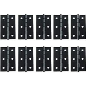 JFQOWCMP 10 stuks scharnieren, zwarte deurscharnieren, stompe scharnieren, kogellagerscharnieren, kastscharnieren, scharnieren voor binnendeuren. Scharnieren