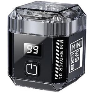 - Mild en niet-irriterend voor de poriën Elektrisch Scheerapparaat For Heren - Zwevende Meskop, Nat/droog Dubbel Gebruik, Comfortabel Scheren En Draagbaar Ontwerp - Kan als cadeau gegeven worden(Black