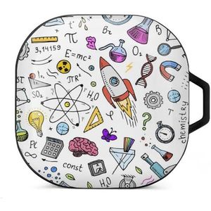 Wetenschappelijke formule oordopjes hoesje compatibel met Samsung Hard Shell beschermhoes zwart-stijl