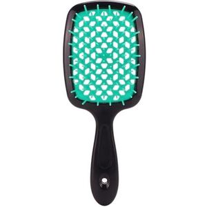 Luchtkussenkam Verwarde haarkam Haarborstel Massage Antistatisch Uithollen Nat Krullend haar Borstels Kapper Styling Tool(Green1)