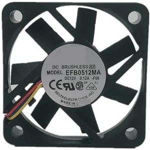 EFB0512MA 5010 12V 0.12A 5cm ultra stille behuizingskoelventilator