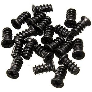 FEVERWORK 20 Stks Computer PC Case Cooling Fan Mount Schroeven Zwart Voor Fans 60mm 80mm 120mm