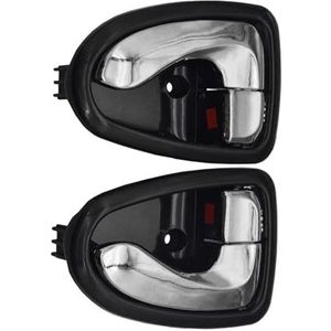Auto Deurgreep-interieur Voor Hyundai Voor Accent 2000 2001 2002 2003 2004 2005 2006 1 Paar Auto Interieurdeurgrepen(Black Chrome)