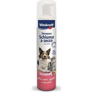 Vitakraft Droogshampoo voor honden, katten en puppy's, zonder alcohol, 200 ml