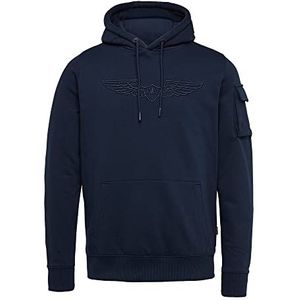 PME Legend Geborstelde zachte fleece hoodie, sky captain, L