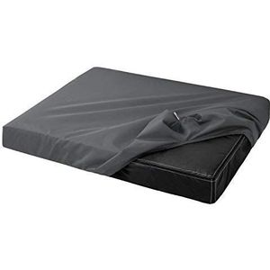 tierlando® De originele Quick-Cover® Basic Uni matrasbeschermer 4-hoekig beschermhoes hoeslaken polyester - voor hondenbed | hondenmatras | hondenmat | hondenbank (DE4 | 85x6x6-9 cm, 02 grafiet)