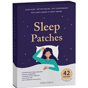 Ashania Slaappleisters, slaappleisters voor volwassenen, 42 patches, eenvoudig aan te brengen en comfortabel, premium ingrediënten, voor mannen en vrouwen