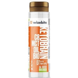 WIZEBITE MCT Olie 100% C8 KetoBrain - Duurzame & Snelle Energie, 250 ml - Perfect voor het Ketogeen Dieet, Paleo Dieet & Cognitieve Prestatie - Biologische Kokosolie