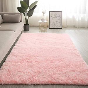 FZDZ Pluizig tapijt Shaggy, ultrazacht ruig vloerkleed, antislip tapijten, slijtvast, niet-pluizend woonkamer, slaapkamer, salontafel, bed, pluche tapijt vloermat - C 120 x 160 cm