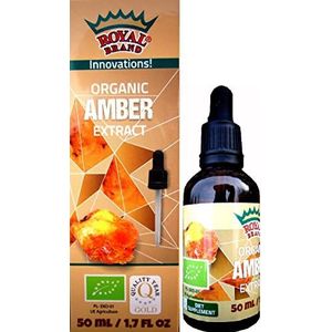 Royal Brand Biologisch/BIO vloeibaar barnsteenextract/Gemaakt van waardevolle natuurlijke Baltische barnsteen / 50 ml/Een unieke gratis brochure over barnsteen