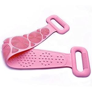 JINGYAN Gootsteenafvoerstopper Siliconen Diepe Reiniging Bad Douche Magische Borstels Badhanddoeken Lichaam Borstel Terug Trek Strip Badkamer Gebruiksvoorwerpen:(Pink)