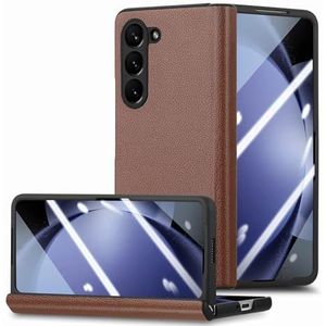 Smartphone Flip-hoesjes Galaxy Z Fold 5 Full Body Case, ingebouwde schermbeschermer, PU-leer + harde pc Ultradun anti-kras schokbestendig beschermend telefoonhoesje for Samsung Galaxy Z Fold 5 Flip-ho