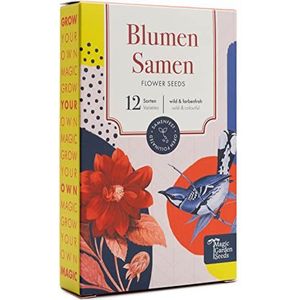 Bloemenzaden - 12 zaadstabiele bloemen variëteiten voor de tuin, het verhoogd bed & het balkon -wild & kleurrijk - beginner-zaad set als klein cadeau of voor eigen gebruik