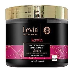 Levia Keratine versterkend masker | voedt, verdicht en beschermt | versterkt de binnenste vezels van het haar | vergemakkelijkt het gladmaken | alle haartypes | 500 ml