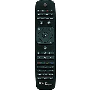 Bravo TC-Original-4 voorgeprogrammeerde afstandsbediening voor Philips TV, zwart