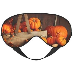 Herfst pompoen Unisex elastische verstelbare gesp ontwerp verduisterende slaap oogmasker voor thuis reizen yoga kantoor dutje