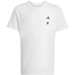 adidas Unisex niños ADIDAS MINECRAFT TRAINING T-SHIRT, white, 9-10 Years