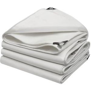 UZAMIRLEX Transparant afdekzeil voor buiten, waterdicht afdekzeil van wit pvc, met versterkte hoeken en verschillende maten (2 x 3 m)