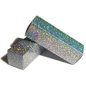 ANZKA 100 Stuks Lippenstift Dozen 8.5x2.5x2.5 cm Zilveren Verpakking Kraft Papier Diy Gift Make-up Organzier Glitter Essentie Olie Fles Lipgloss Balsem Glaze Buis Cosmetica Opslag Parfum Monster