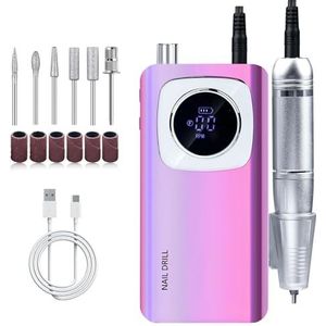 Elektrische Bestanden Oplaadbare Boor 45000RPM Boor Machine Voor Acryl En Gels Nagels Elektrische Manicures Set