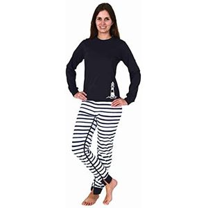 Damesverzorging Alzheimer Kleding Verpleging Jumpsuit Pyjama met rits op rug en been, Donkerblauw, L