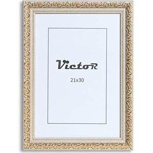 Victor Vintage Fotolijst “Rubens” in 21x30 cm (A4) Goud Beige - Staaf: 30x20mm - Echt Glas - Fotolijst Barok - Antiek - Fotolijst 20x30 Vintage - Fotolijst A4 Goud