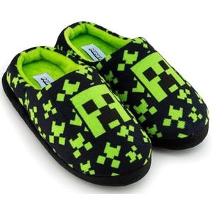 Minecraft - Pantoffels - Zwart - Jongens - Antislip - Creeper Design