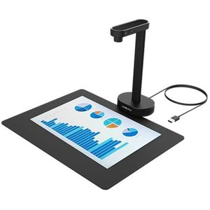 VIISAN Documentenscanner, 16 MP USB draagbaar, opnamegrootte A4, deskewing, scannen van meerbladige documenten, OCR en TTS-Tech, werkt met Windows en MacOS