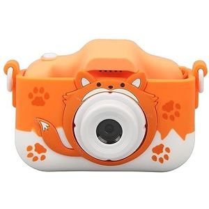Kindercamera, 40MP HD-lenzen Vooraan Achteraan, 2 Inch IPS-scherm, Interessante Fotolijsten, 400mAh-batterij, MicroUSB-opladen, 32GB-kaart, Engels Vereenvoudigd Chinees (ORANGE)