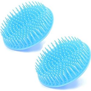 Xushengsheng 2-delige hoofdhuidmassage-set: shampooborstel, douchekopborstel, reinigingsmassagekam ter bevordering van de haargroei, moeiteloos aan te brengen