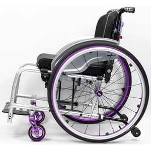 KXPSWGE Lichtgewicht opvouwbare zelfrijdende rolstoel, sport- en vrijetijdsrolstoelen voor volwassenen, Quick Release wielen, draagbare transportrolstoel (E, zitbreedte 40 cm)