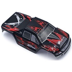 Plastic RC Car Shell Cover RC Onderdelen voor WLtoys A979 A979-B RC Auto (Zwart-Rood)