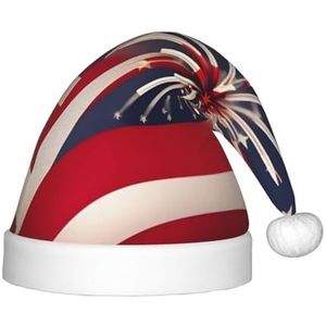 DURAGS Amerikaanse vlag vuurwerk pluche kinderen kerst hoed - ideaal kind vakantie decoratie hoed, voor kerstdecoratie