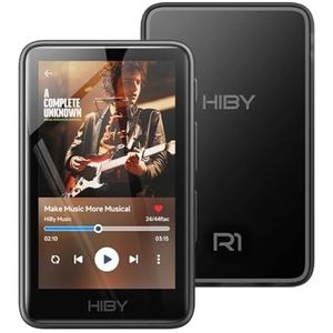 HiBy R1 HiFi Mp3-speler met Bluetooth 5.1 Getijde Qobuz DSD 256 Native Lossless Muziekspeler met Touchscreen/Hi Res Audio Certified/MSEB Tuning/2TB Uitgebreid Geheugen