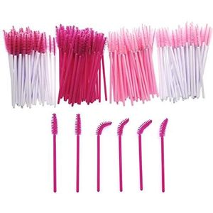 200 x roze mascara applicator wands wimper voor extensions wenkbrauw wand wimper wenkbrauw borstel