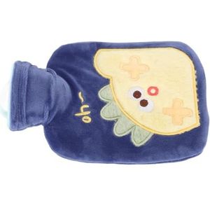 Zachte Warmwaterzak, Draagbare PVC-warmwaterkruik voor Pijnverlichting, 500 Ml, Zacht, Lekvrij, Mooi voor Kantoor voor Buik (Donkerblauw)
