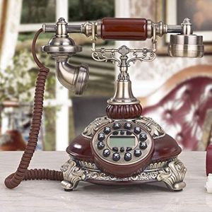 Telefoon Telefoon Roterende Klassieke Telefoon Kantoor Imitatie Oude Pastorale Retro Telefoon Vaste Telefoon Vaste Telefoon Mode Creatief (Klassiek Hout)