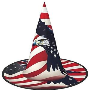 SSIMOO Amerikaanse vlag Fly Eagle Halloween feesthoed, grappige Halloween-hoed, brengt plezier op het feest, maak je de focus van het feest