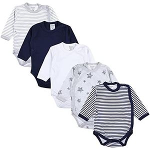 TupTam Baby Wikkelromper met Lange Mouwen Set van 5, Kleurenmix 1, 62