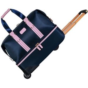 Bagage Trolley Koffer 20 Inch Reiskoffer Dubbellaagse Kleding Reistas Slijtvaste Koffer Reiskoffer Handbagage (Color : B, Size : 20inch)