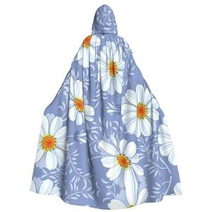 SSIMOO Daisy Blue Adult Hooded Cloak, Vreselijke Ghost Party Mantel, geschikt voor Halloween en themafeesten