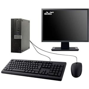 Dell PC 5040 SFF display 22 inch Intel I3-6100 RAM 16 GB SSD 2TB HDMI WiFi W11 (gereviseerd)