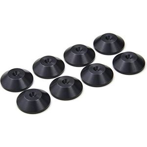 PrecisionGeek – Luidspreker-spikes-pads Ø20 mm x 6 mm, zwart geanodiseerd aluminium, trillingsdemper voor hifi-luidsprekers, subwoofers, racks en soundbars - set van 8 stuks