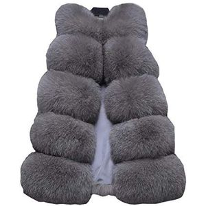 DorkasDE Bodywarmer van imitatiebont, mouwloos vest voor dames, warm winterjack,bontjack