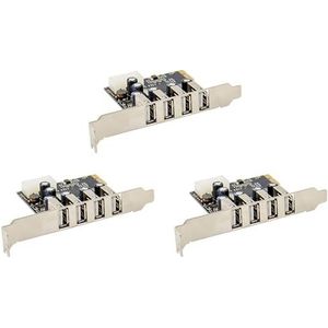 Goufride 3X PCI-E naar 4 poorten USB 2.0 Converter Card PCIE USB2.0 Adapter Card MCS9990 Chipset Maakt Hot-Swapping USB Riser Card
