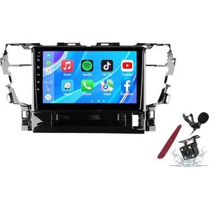 Android 14 Autoradio Sat Navi voor T-oyota Alphard (2015-2020) 9 Inch Touchscreen Multimedia Speler met Draadloze Carplay GPS Navigatie FM RDS Bluetooth 5G-WiFi SWC DSP,M120s
